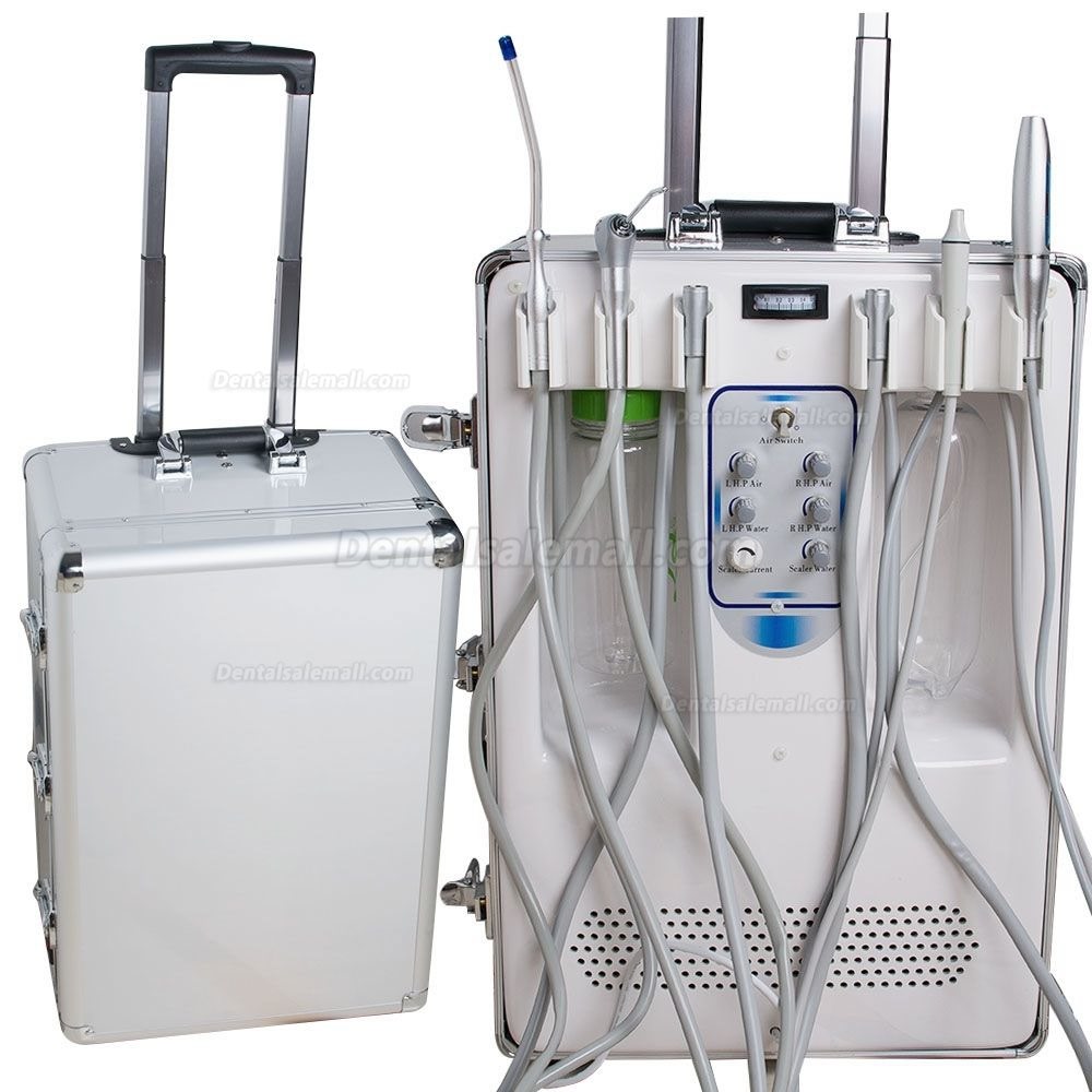 BEST® Portable Dental Unit BD406 with 3-Way Syringe+Suction + LED Curing Light + HP Tube